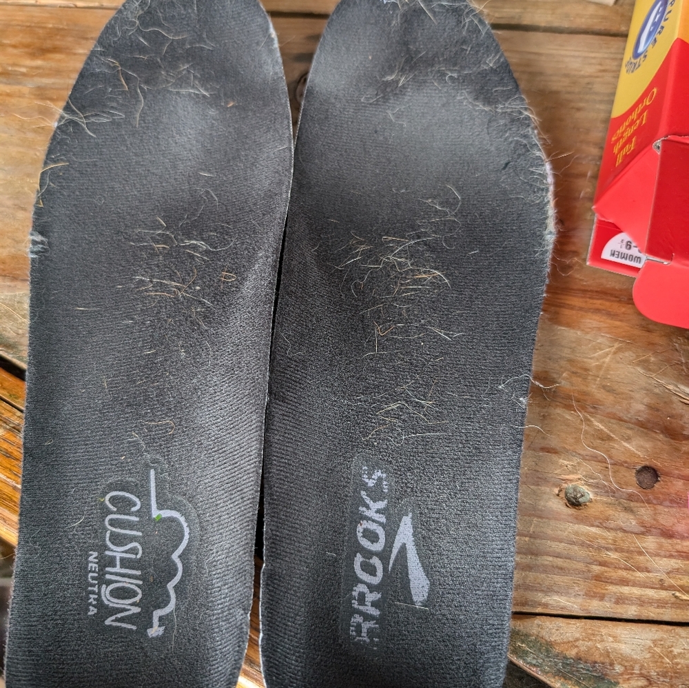 Well used Brooke shoe insoles